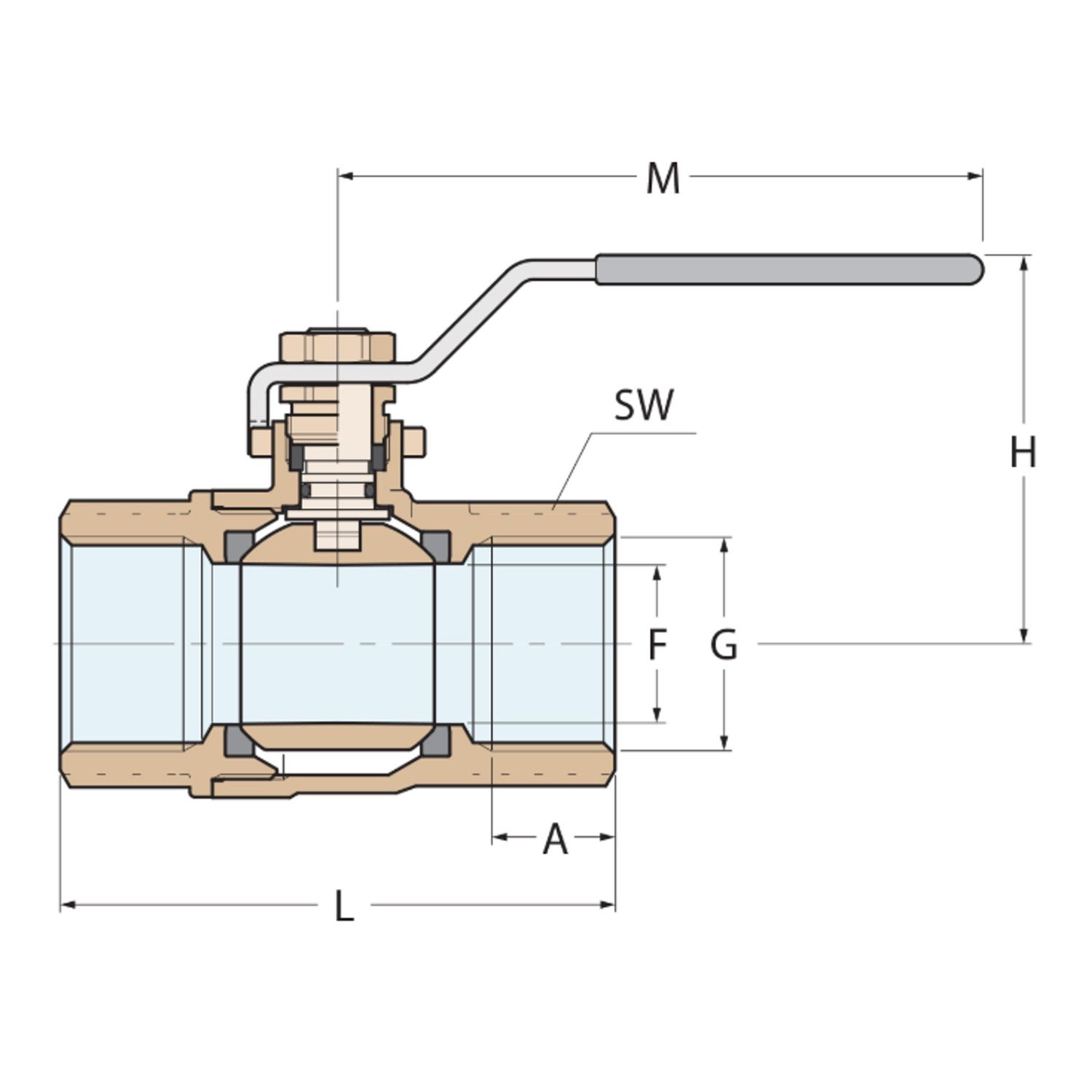 Guidi Palloventtiili "Non stick" pronssi Guidi Palloventtiili "Non stick" pronssi