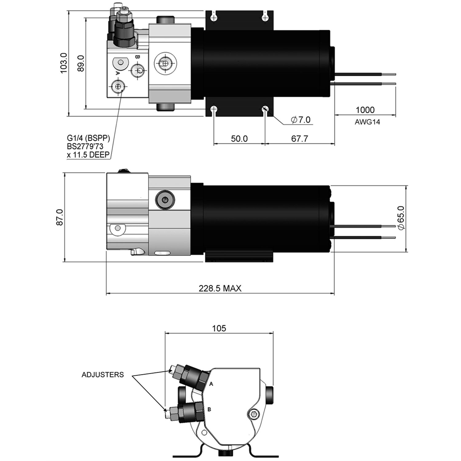 Hy-Pro Autopilotpump m.ventil