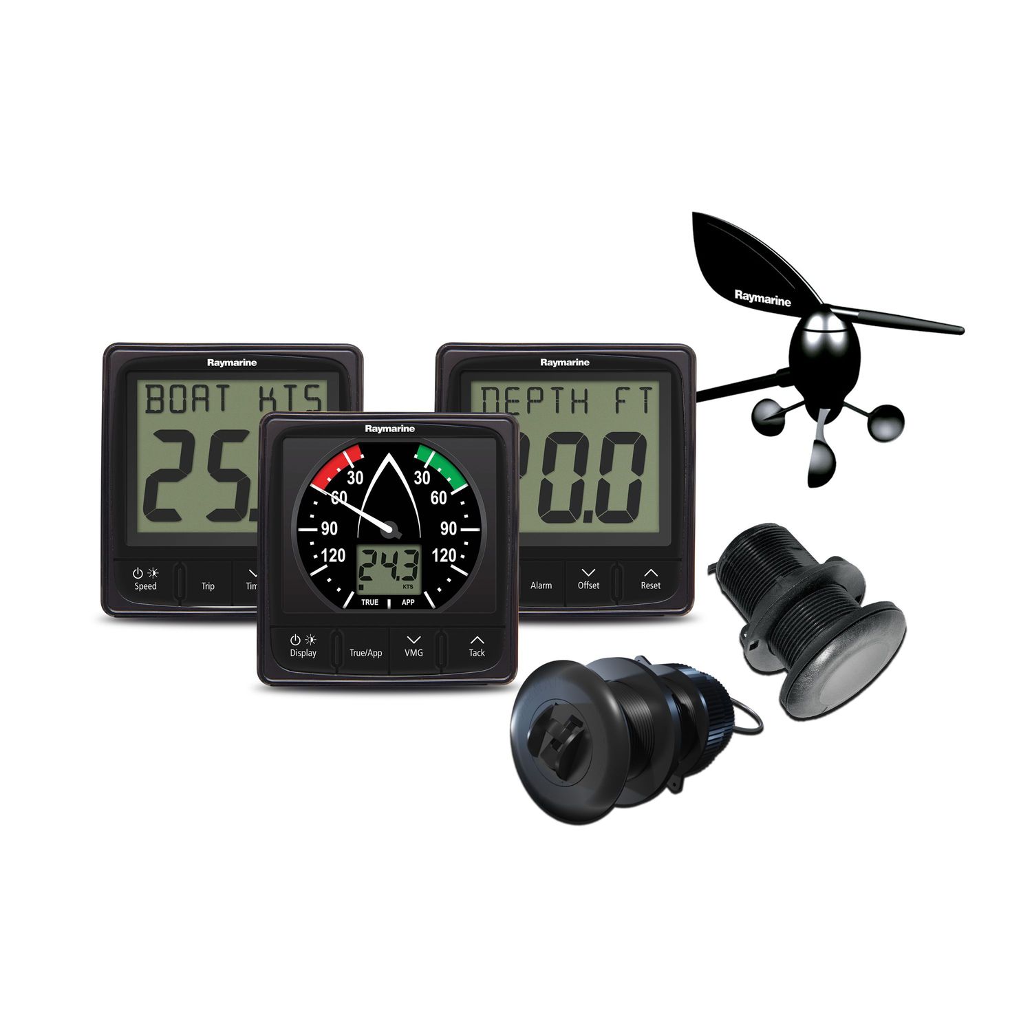 Raymarine Instrumenttipaketti i50 & i60, Kolme näyttöä