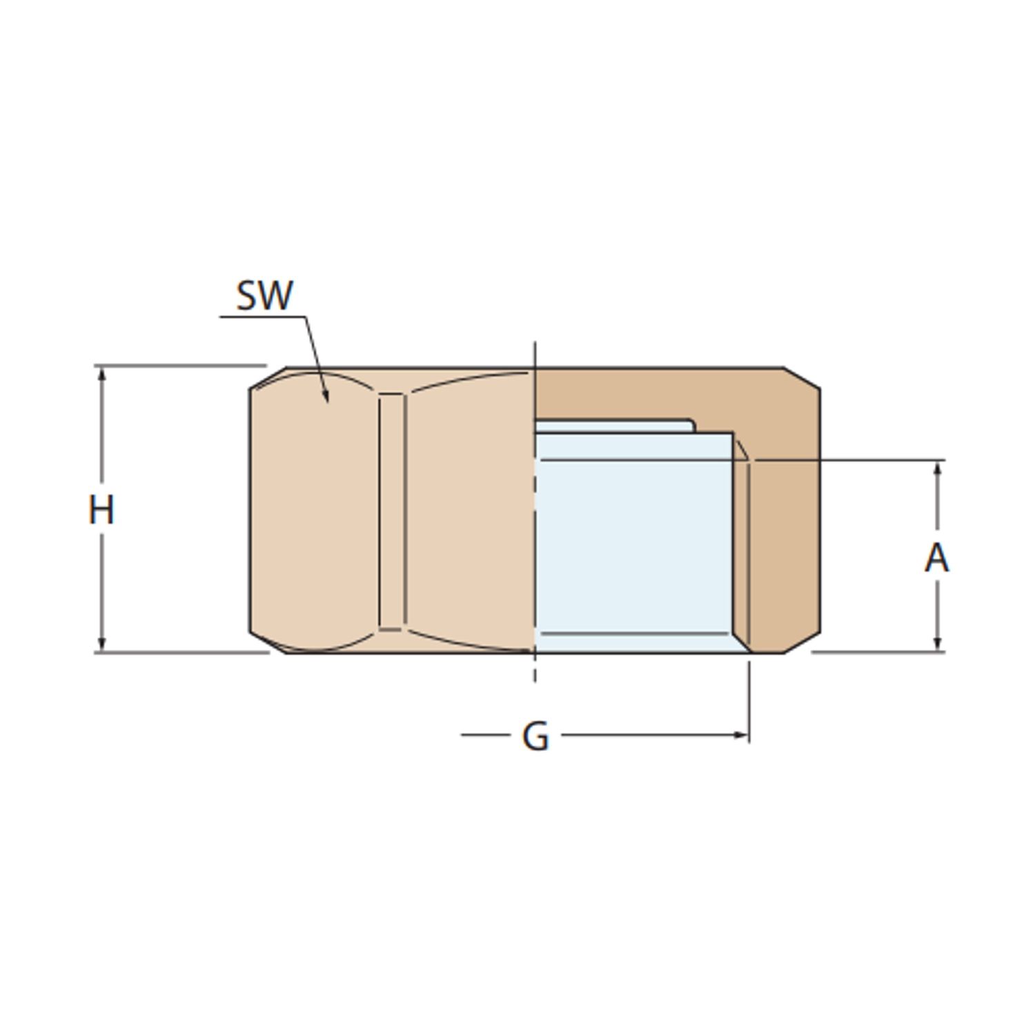 Guidi Prop med indvendigt gevind i bronze