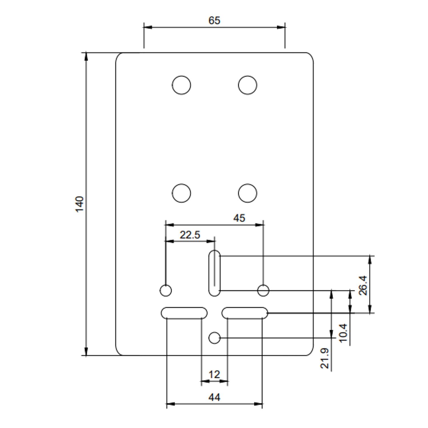 Mega Mount giverfeste 250mm W