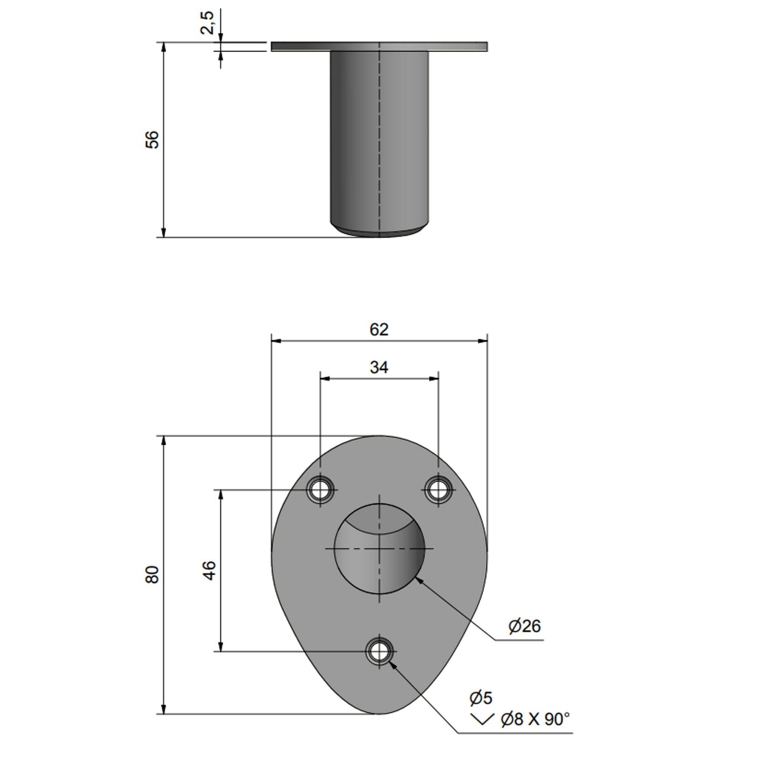 Roca Flaggstangholder