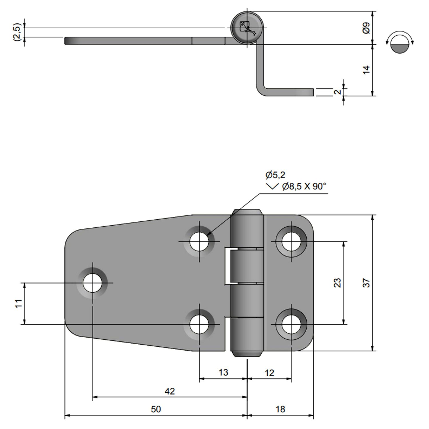 Roca Sarana Ruostumaton, 67,5x37mm k=15mm