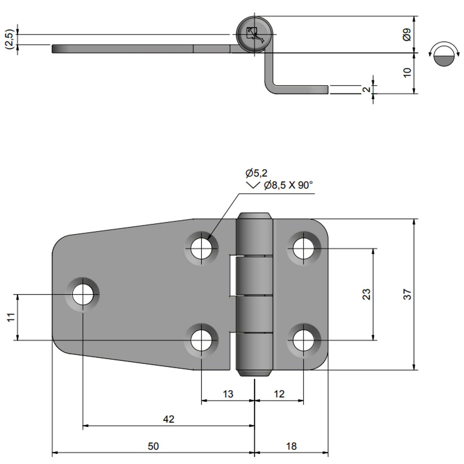 Roca Sarana Ruostumaton, 67,5x37mm k=10mm