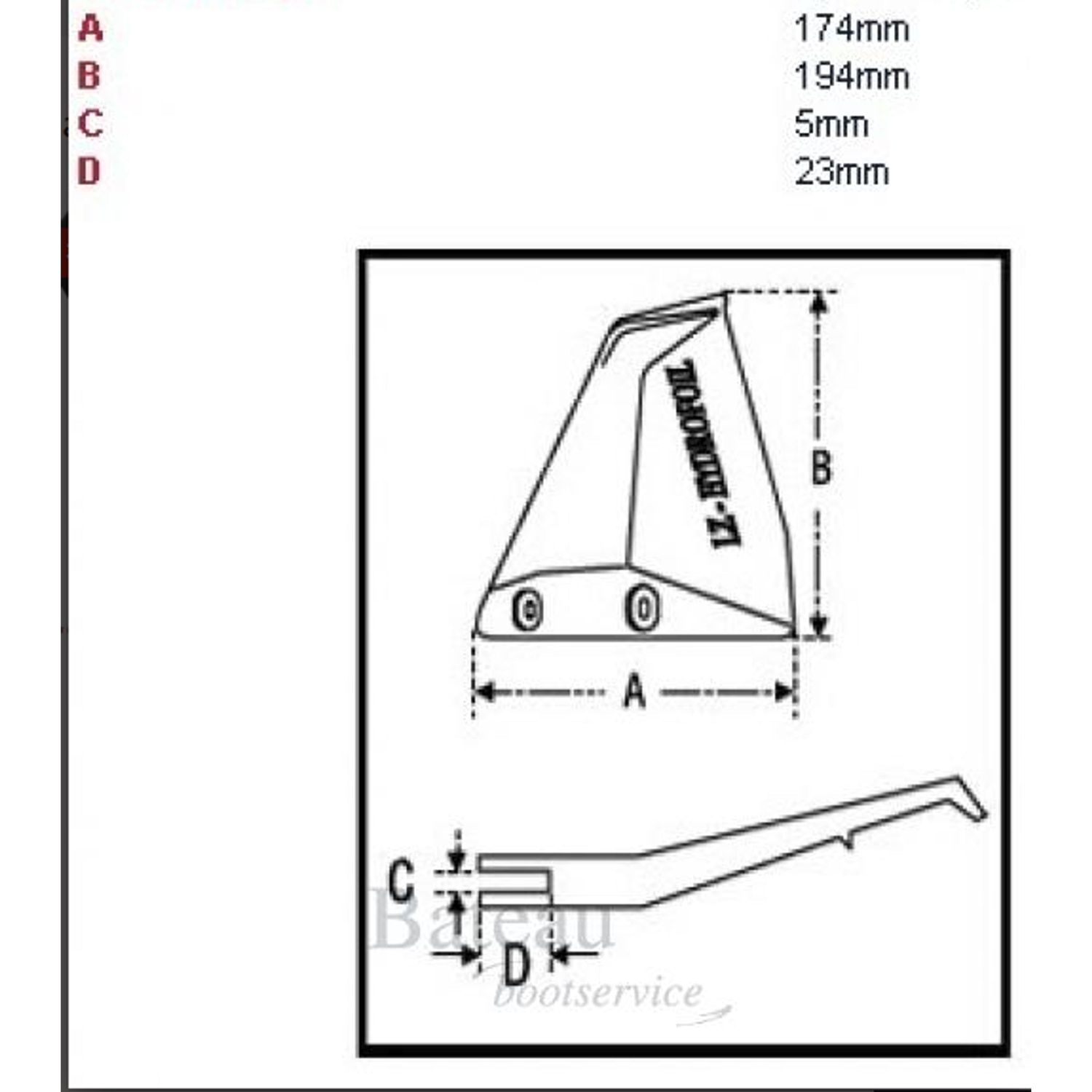 Hydrofoil for Utenbordsmotorer