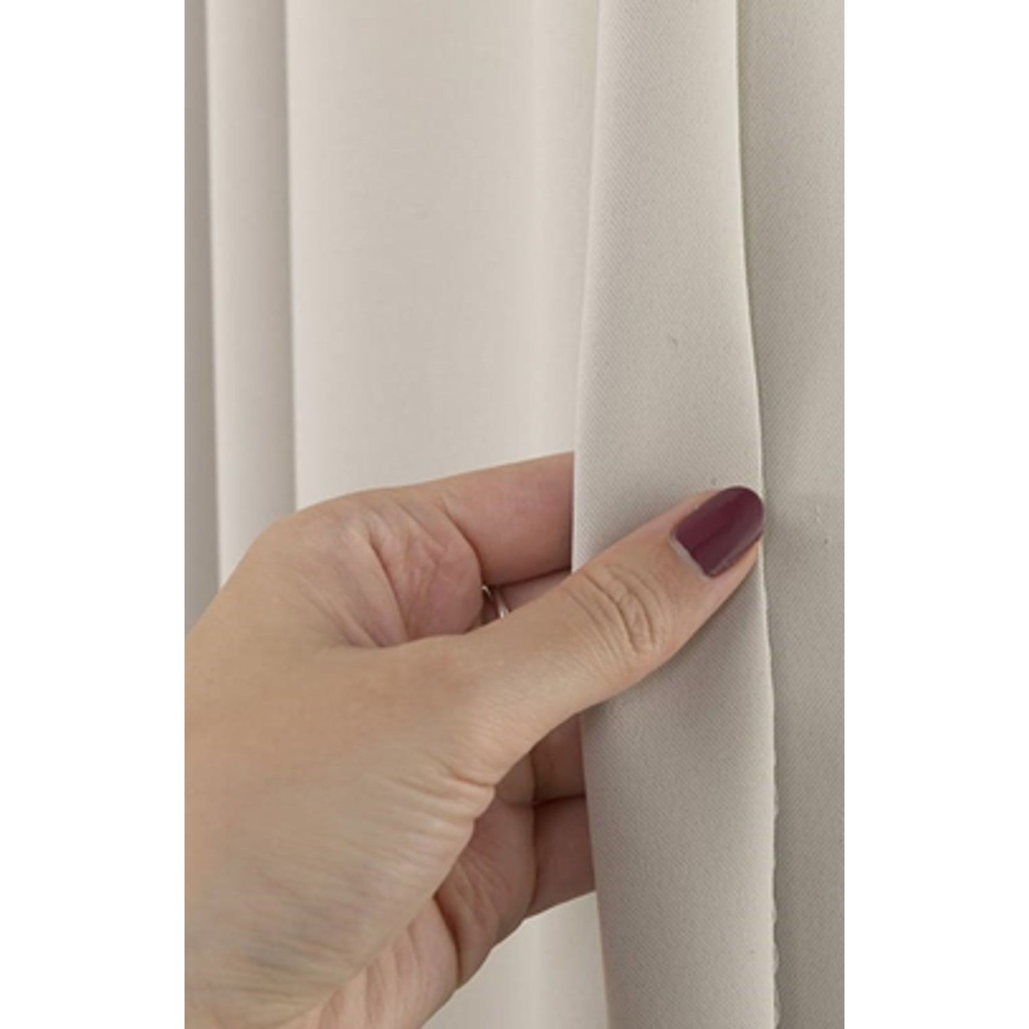 Valoa himmentävä verhokangas leveys 150 cm vaalea beige