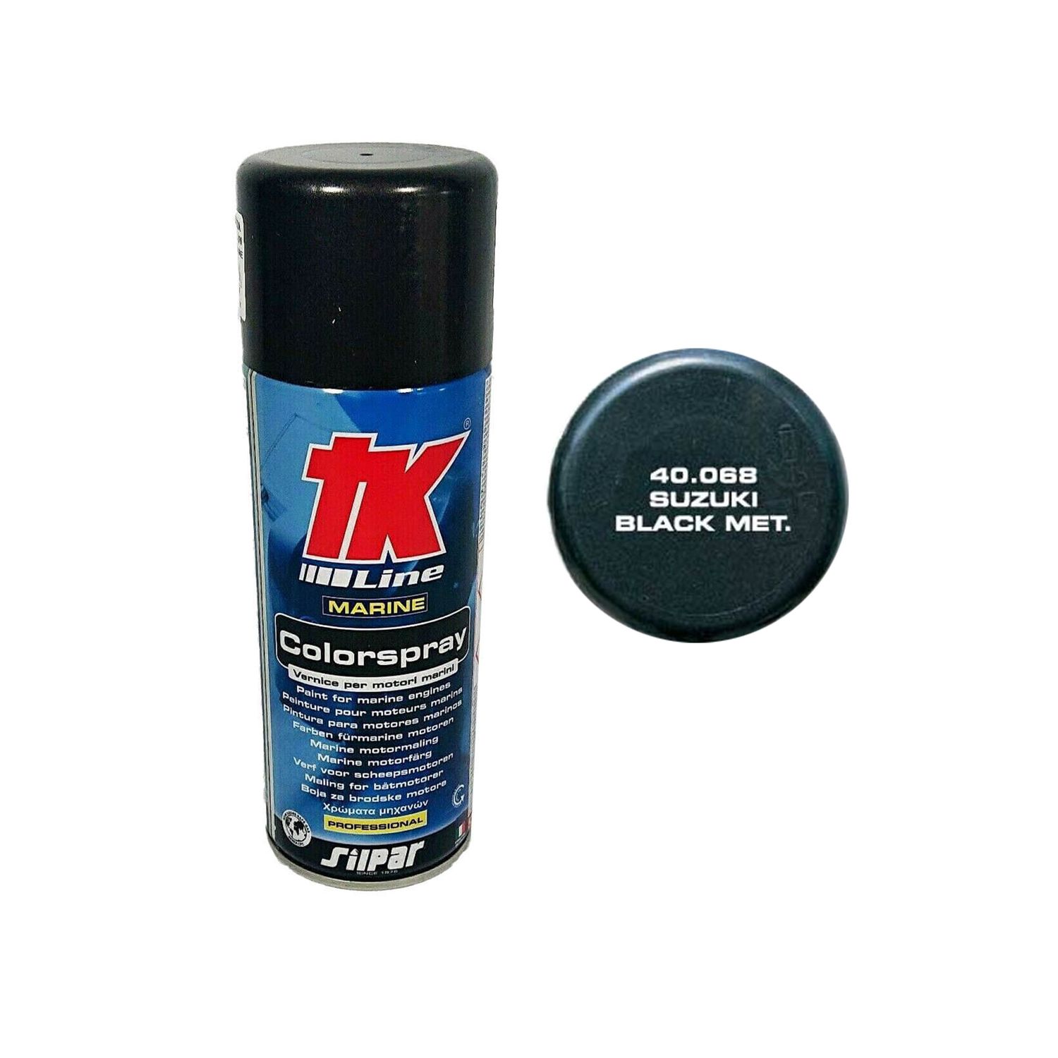 TK Line Spray Motormaling t/ Suzuki Motor Black metal 400 ml