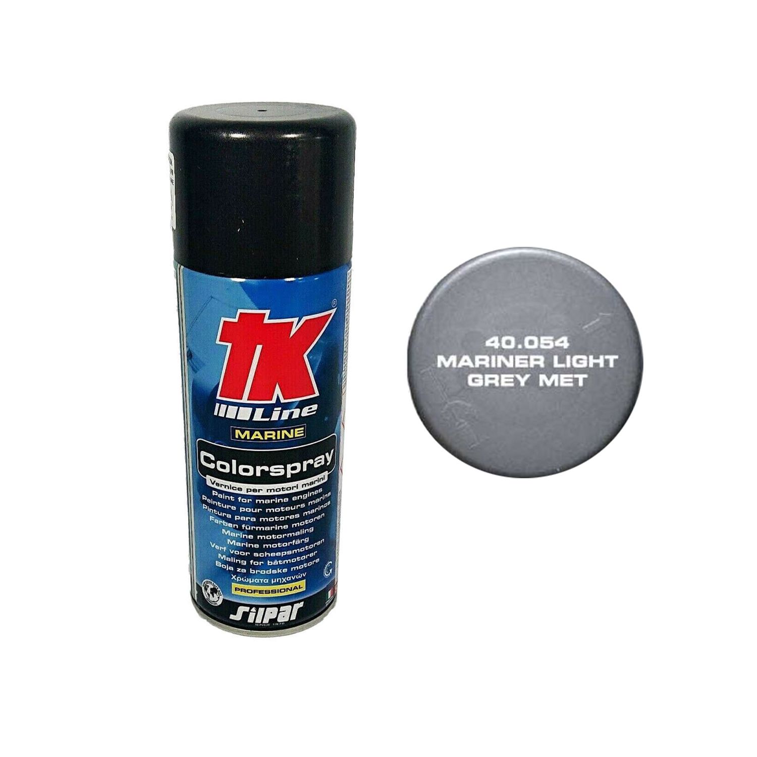 TK Line Spray Motormaling t/ Mariner L motor Grå metal 400 ml