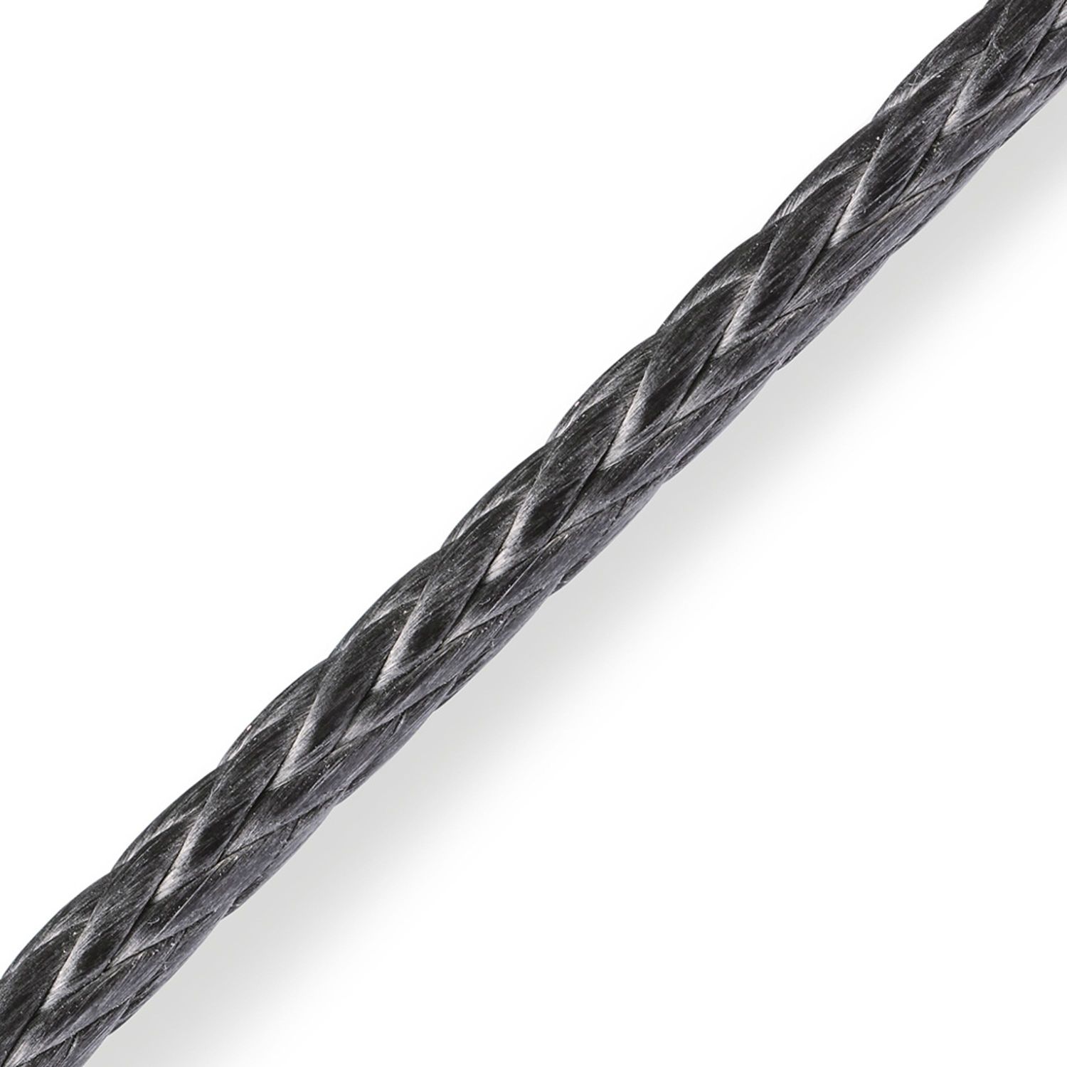 D12 Dyneema-köysi Metrillä 4mm Musta