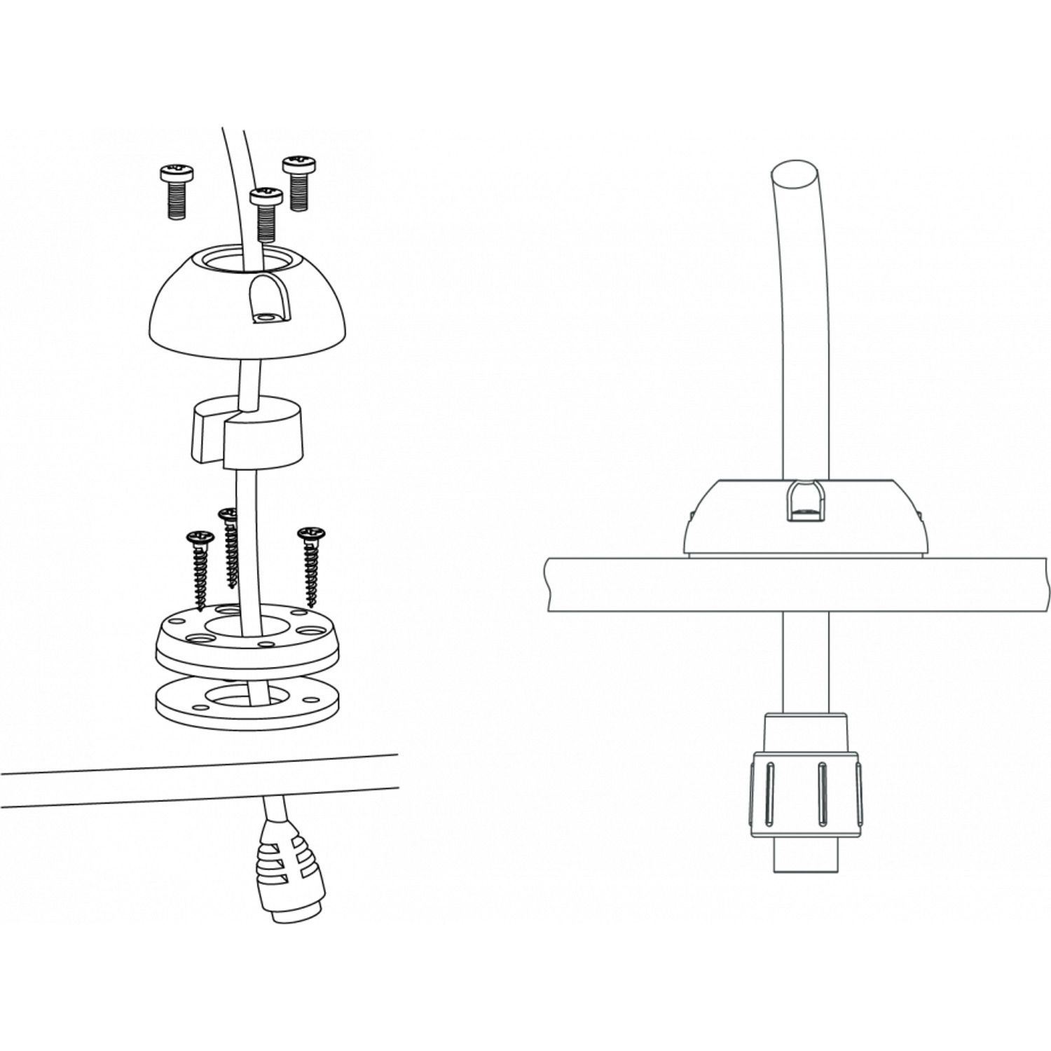 Scanstrut DS21A-S Pystyjohtotulppa 4-9 mm Ruostumaton