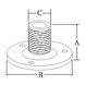 Antennbeslag nylon däcksm. 1"
