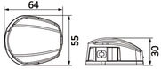 NEMO LED lanterne 112.5°+112.5 tofarget for horisontal montering