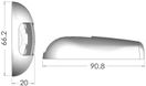 Sea-Dog LED babordslanterna för skottmontage 20 m