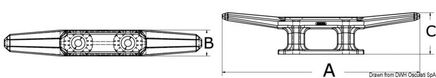 Kryssholt i nylon hvit 208 mm