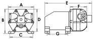 Europump11 3-membran ferskvandspumpe 11 l/m 12V