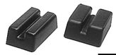 Svart PVC-ändstycke 44x18 mm