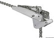Polerad SS lättvikts ledad ankarrulle 10 kg 300 mm