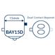 1852 LED-lanternlampa BAY15D Ø23x55mm 10-36V 3,2/25W, 2 st.