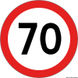 Typegodkjent selvklebende fartsskilt 80 Km/h