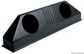 Sideventil med lameller, forkromet ABS, sort