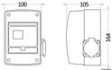 Elektrisk panel 16 A med Schuko-uttag