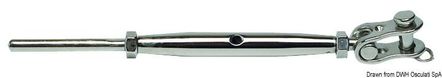 Strekkfisk med leddgaffel AISI 316 8 mm