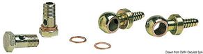 Sats med 2 svivlande mässingskopplingar 8 mm