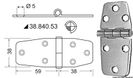 Hængsel med standardtap 97x38 mm