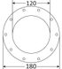 Sort inspektionsluge til dieseltank 120 mm