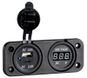 Digital innfelt voltmeter + dobbel USB A-C