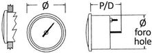 Voltmeter 18/32 V vit/blank