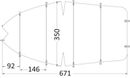 Universalpresenning 550/610 x 240 cm grå 300D