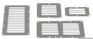 Lamelventil i poleret SS + myggenet 128x232 mm