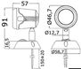 Ledad HI-POWER LED svart strålkastare 12/24 V