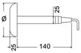 Undervannslys med 12x3W hvite LED og pinnbolt