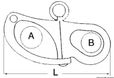 Snabbschackel för spinnaker AISI 316 66 mm