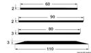 Liste 80x3 mm sort