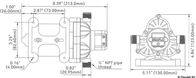 Europump-vesipumppu 3 venttiilillä 12V 8.5A