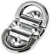 Vikbar ögleplatta 59x99 mm med dubbel 8 mm ring Brottlast Kg 6800