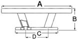 Nordik knap spegelpolerad AISI316 310 mm oval