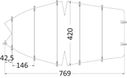 Universell presenning 630/710 x 260 cm grå 300D