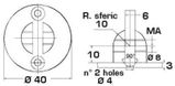 Gaffelbase Ø 6 mm