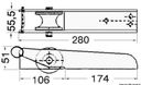 SS ankarrulle 280 x 55 mm