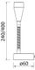 Leddbar LED-lyskaster polert 400 mm