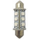1852 LED lantern pinolpære 37mm 10-36V 1,2/10W grøn - 2 pak