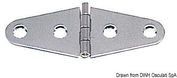Hengsel speilpolert SS 101x27 mm