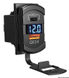 Dobbel USB-A+C-kontakt + 12/24 V voltmeter