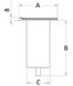 Rett innfelt bussing 150 mm