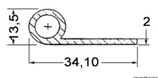 Slideliste 2x34.1x13.5 mm grå RAL 7035