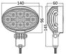 Justerbar HD LED-strålkastare för A-båge 40 W 10/30 V